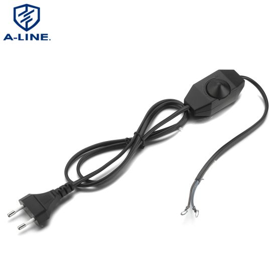 European Type 2 Pins Salt Lamp Power Cord with Dimmer Switch