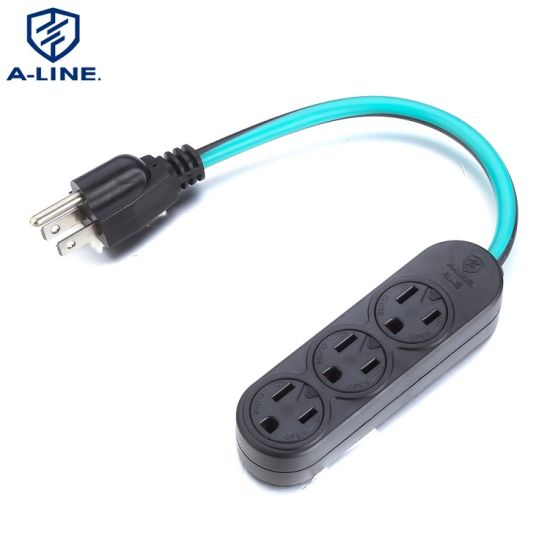 Us Waterproof Outdoor Extension Cord 3 Outlets Power Strip